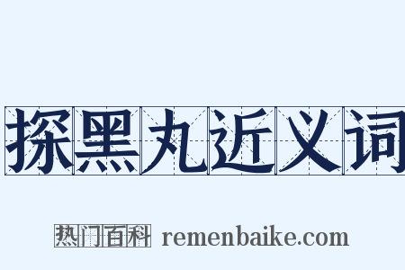 探黑丸近义词是什么意思的图片